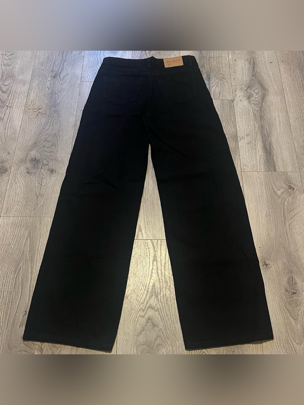 Armani Jeans Black Wide-Leg Flare Jeans unisex sz 30